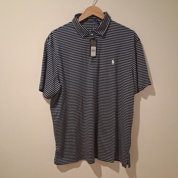 NWT Polo Ralph Lauren Classic Fit Men's XL French Navy Stripe Polo Shirt - Picture 1 of 9